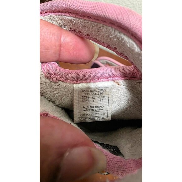 Bogs Baby Bogs Owl Print Purple & Pink Insulated Waterproof Boots Size 6T Infant - Picture 6 of 6